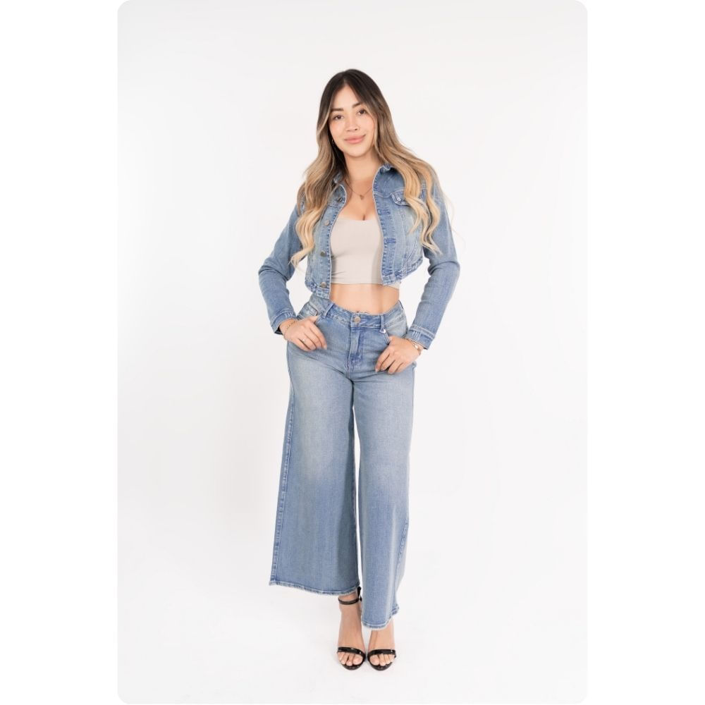 PANTALON MUJER WIDE LEG ANGIE MARCA SASSARI 30 Maiz