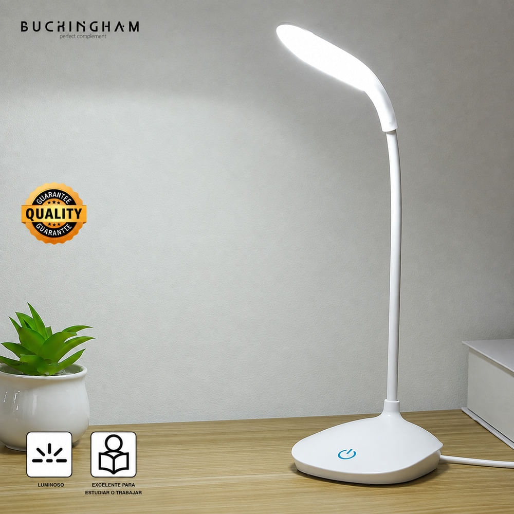 Lámpara de escritorio USB LED flexible DYH390005 Blanco