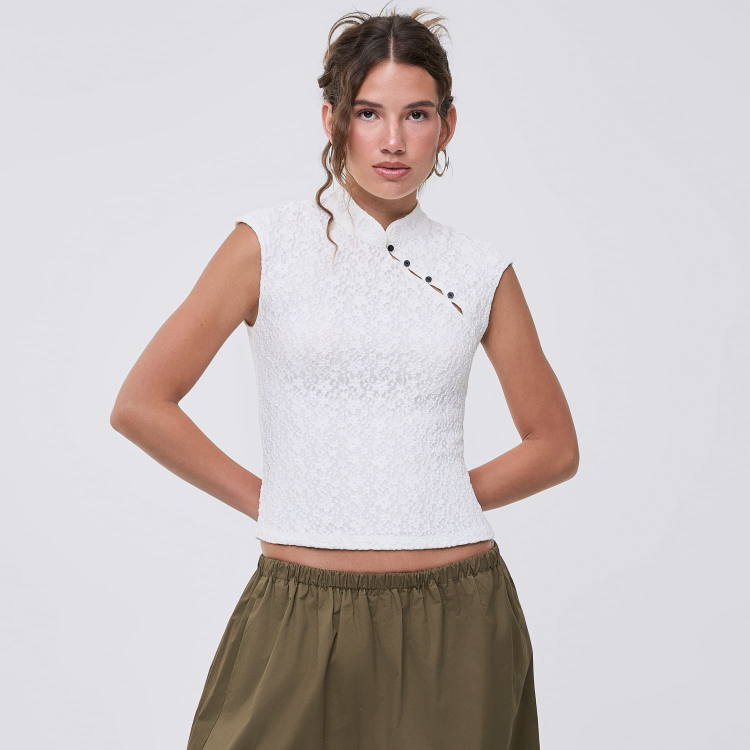 Polo Mujer Yumi Hypnotic Blanco S