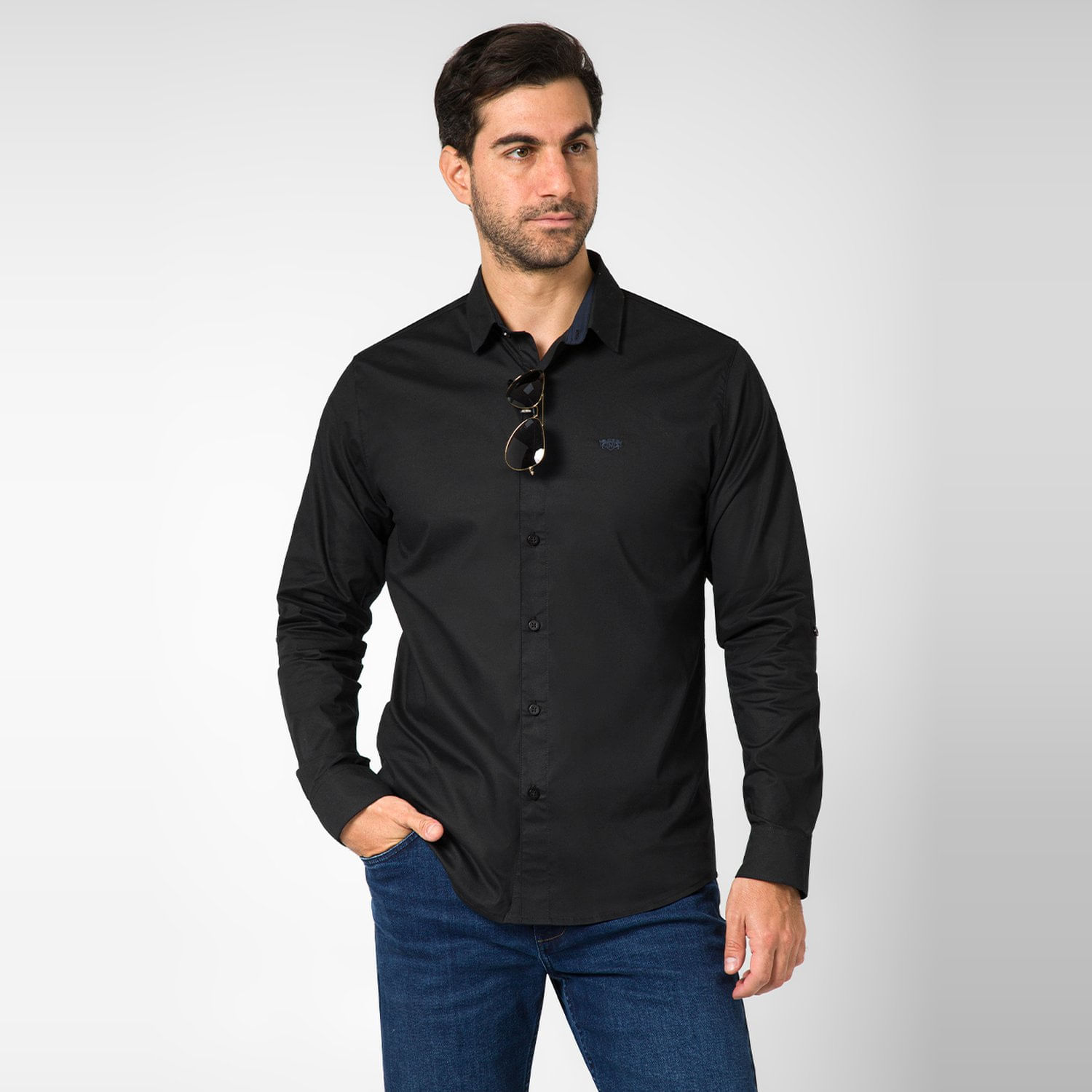 Camisa Norton Hombre Arturoz Negro Talla M