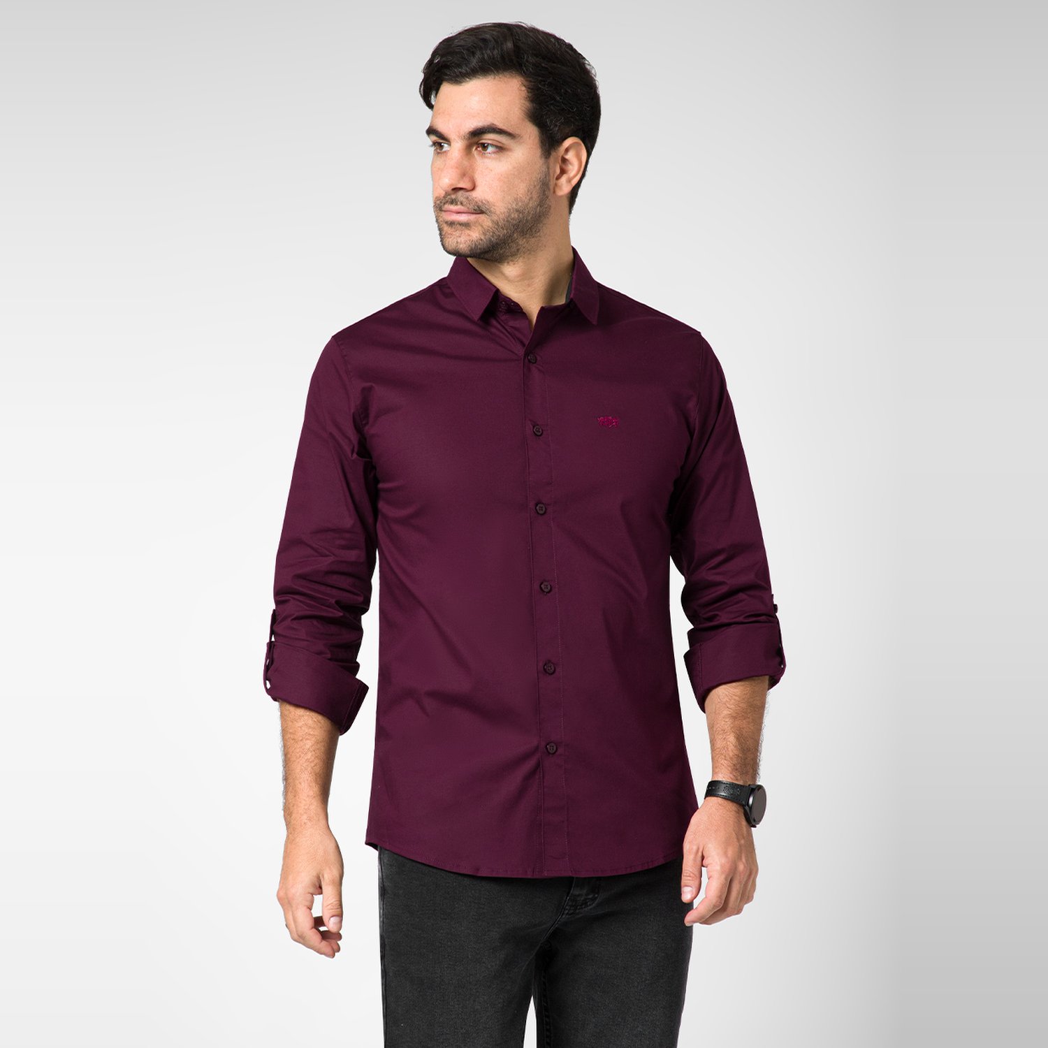 Camisa Norton Hombre Arturoz Vino Talla S