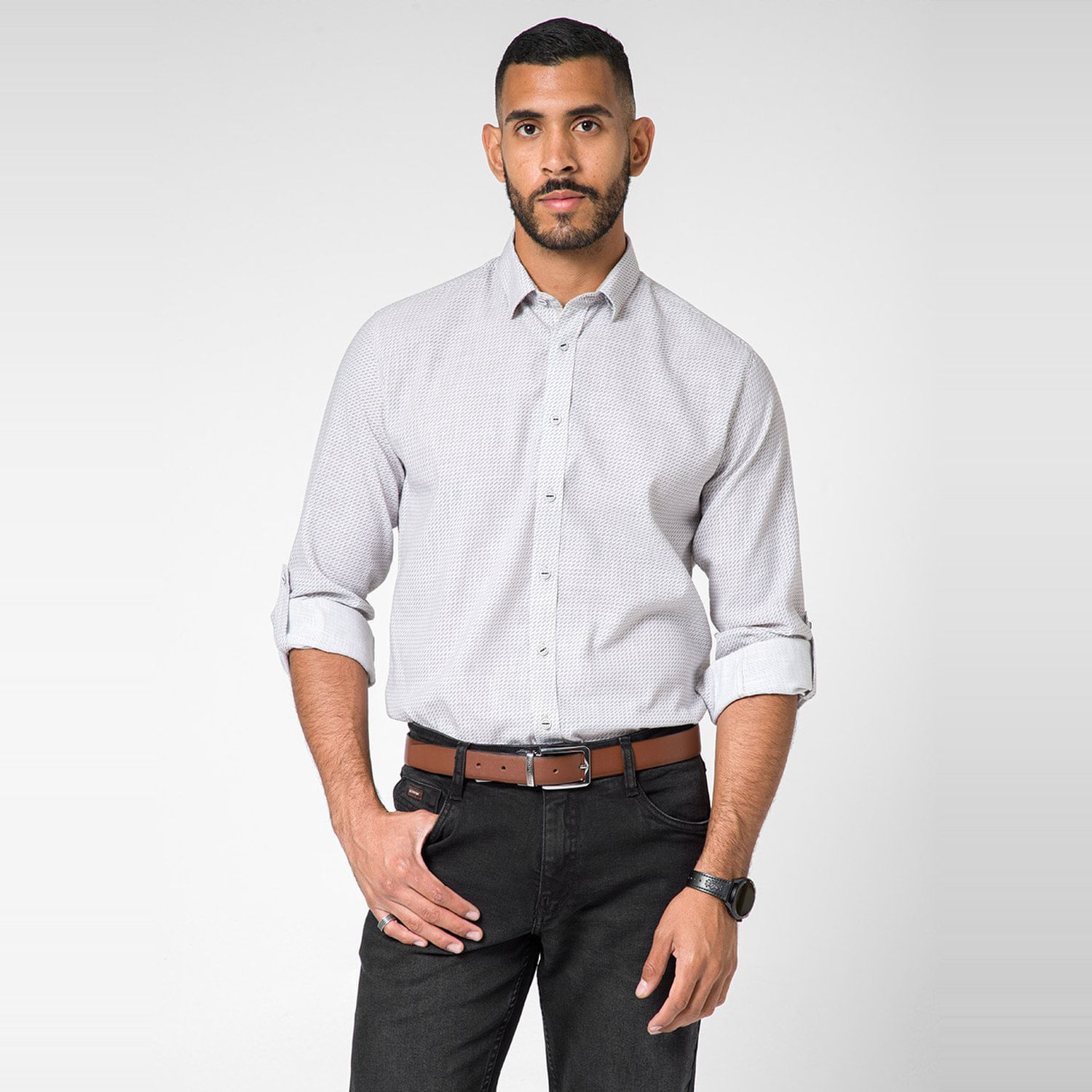 Camisa Norton Hombre Yember Beige Talla M