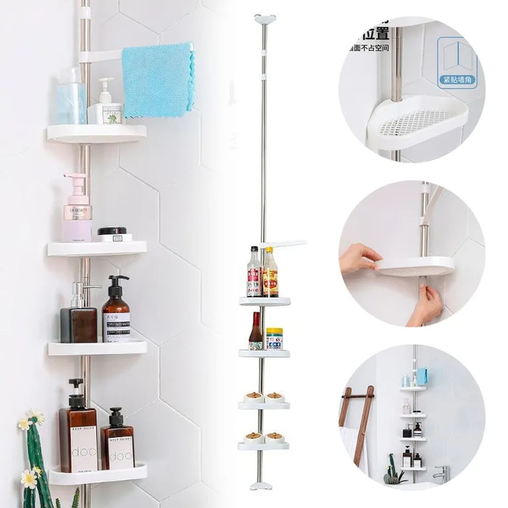 Esquinero de Baño Telescopico Ajustable Soporta hasta 16Kg