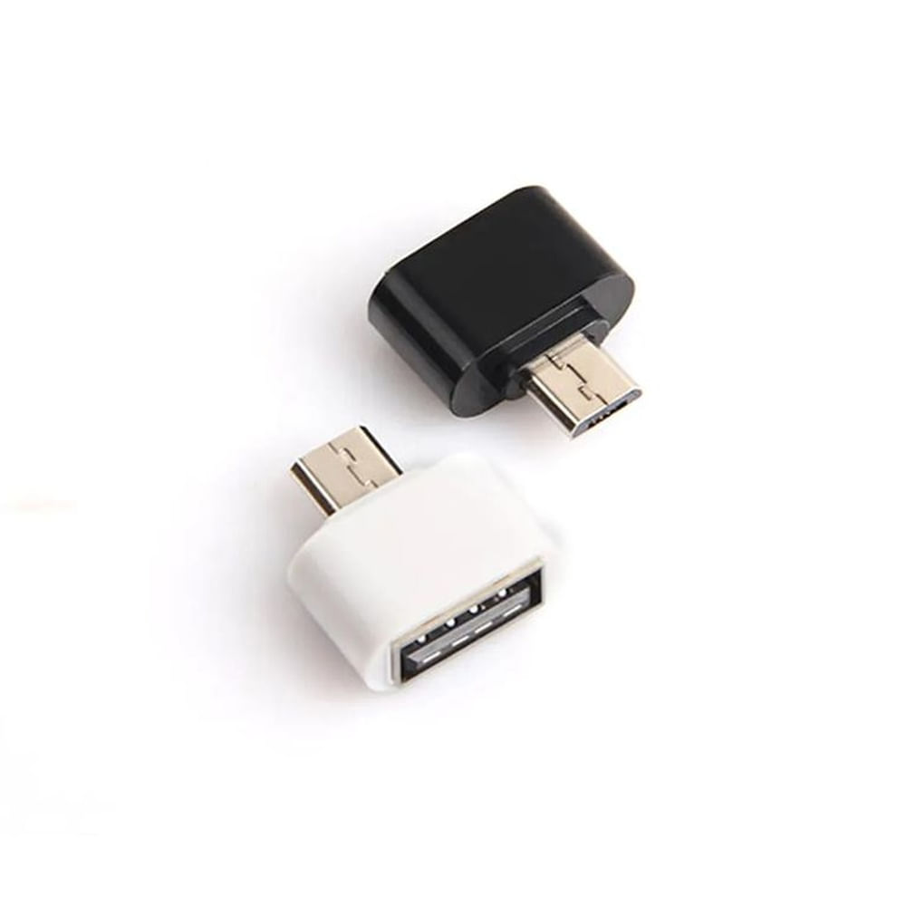 x2 Adaptadores Conectores V8 OTG Micro USB a USB Hembra Multicolor