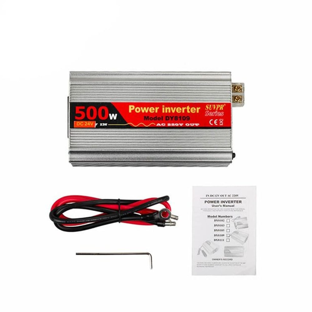 Inversor De Energía 500W 12V A 220V Para Vehículos: Enchufe Universal Y Carga USB Multicolor