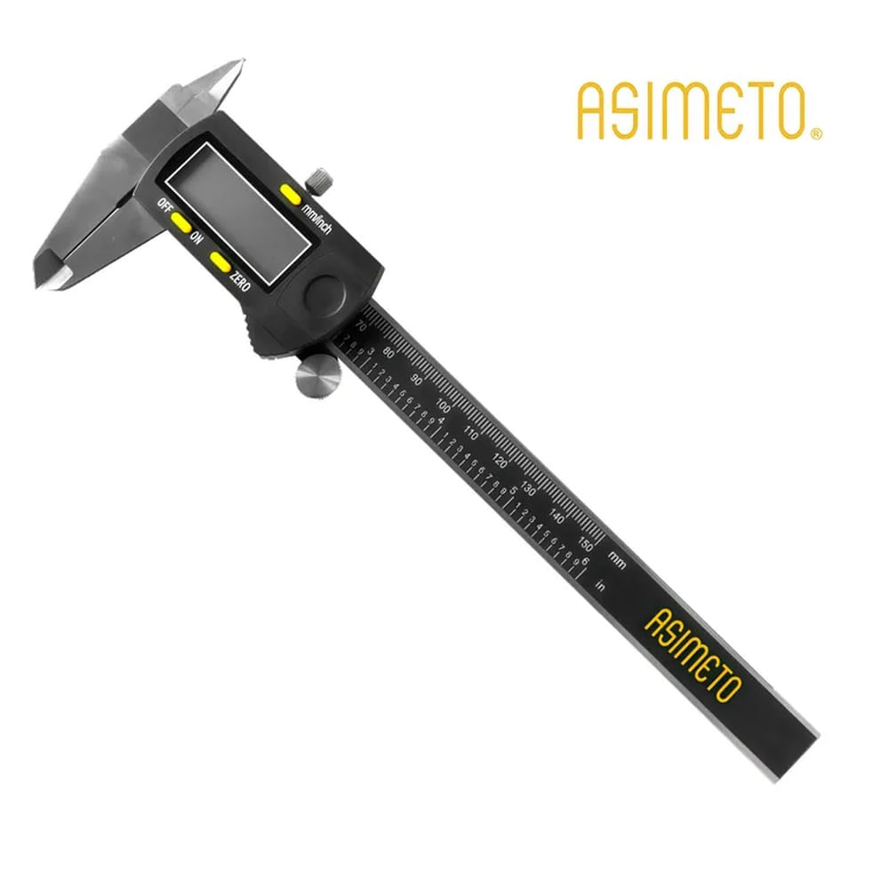CALIBRADOR DIGITAL 0-6"/0-150MM ASIMETO 307-26-1 Plateado
