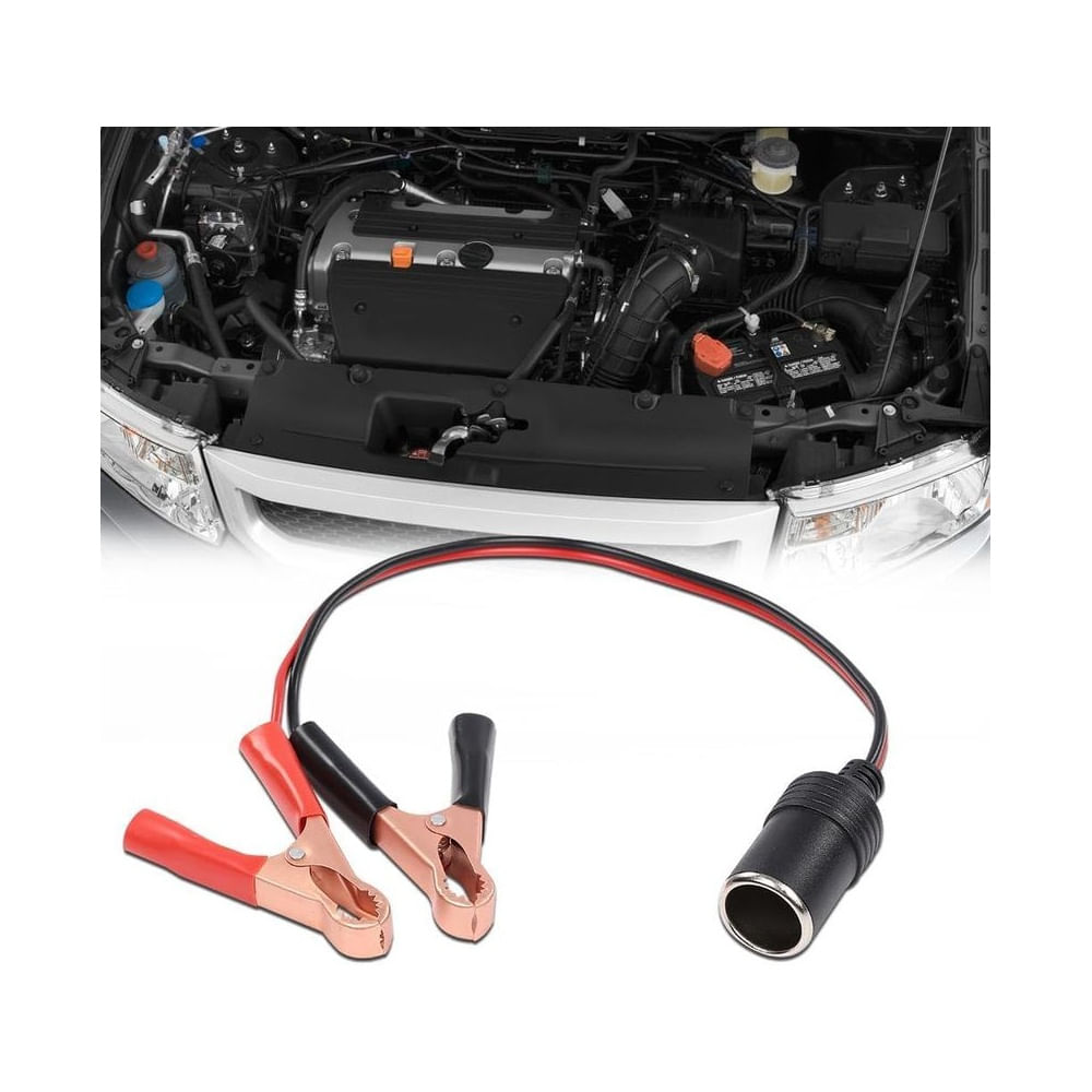 Pack x2 Adaptador de Batería de 12V a Pinza de Cocodrilo
