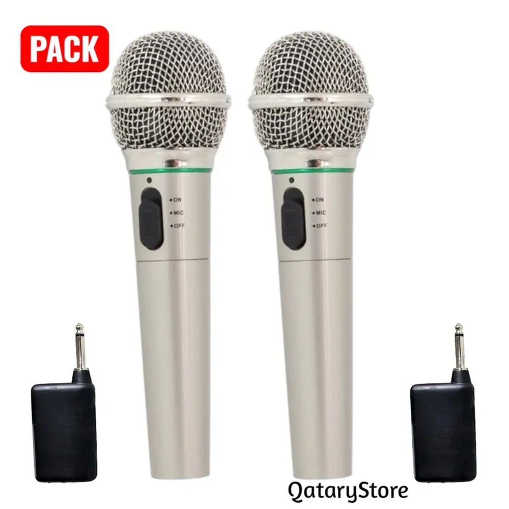 Par de Microfonos Inalambricos ideal para Karaoke Fiestas Entrevistas Conferencias