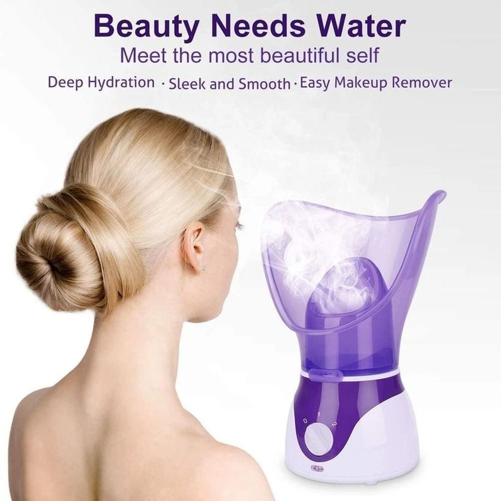 Sauna Facial Mascara Vaporizador Multifuncional Hidratante Violeta Profesional