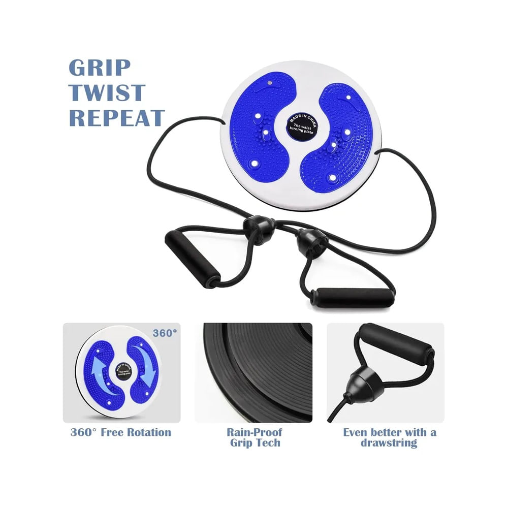 Disco De Balance Twister Quema Grasa Abdominal Con Ligas Elásticas Multicolor