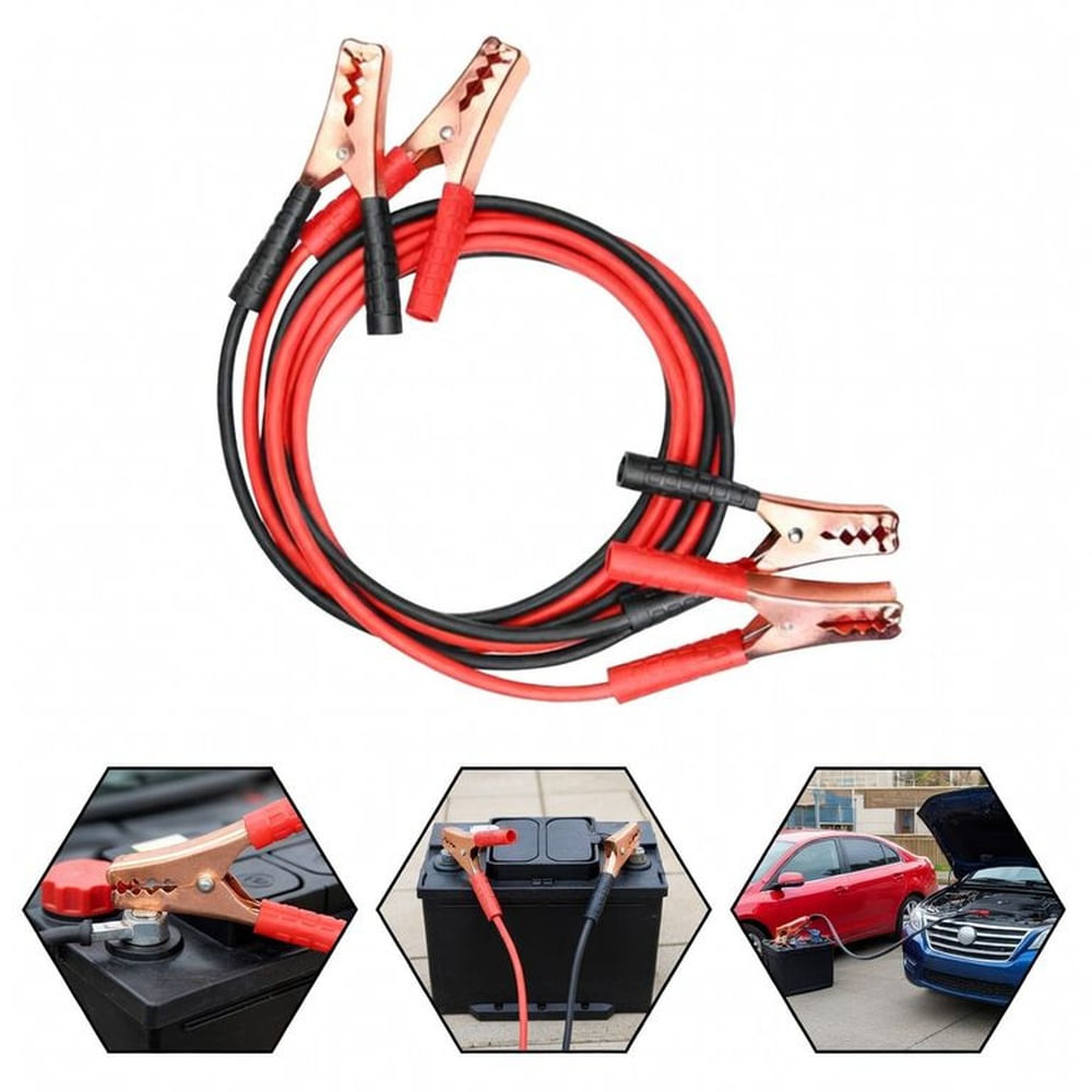 Cables Pasa Corriente 500A para Auto - Arrancador de Batería Reforzado 1.5 Metros