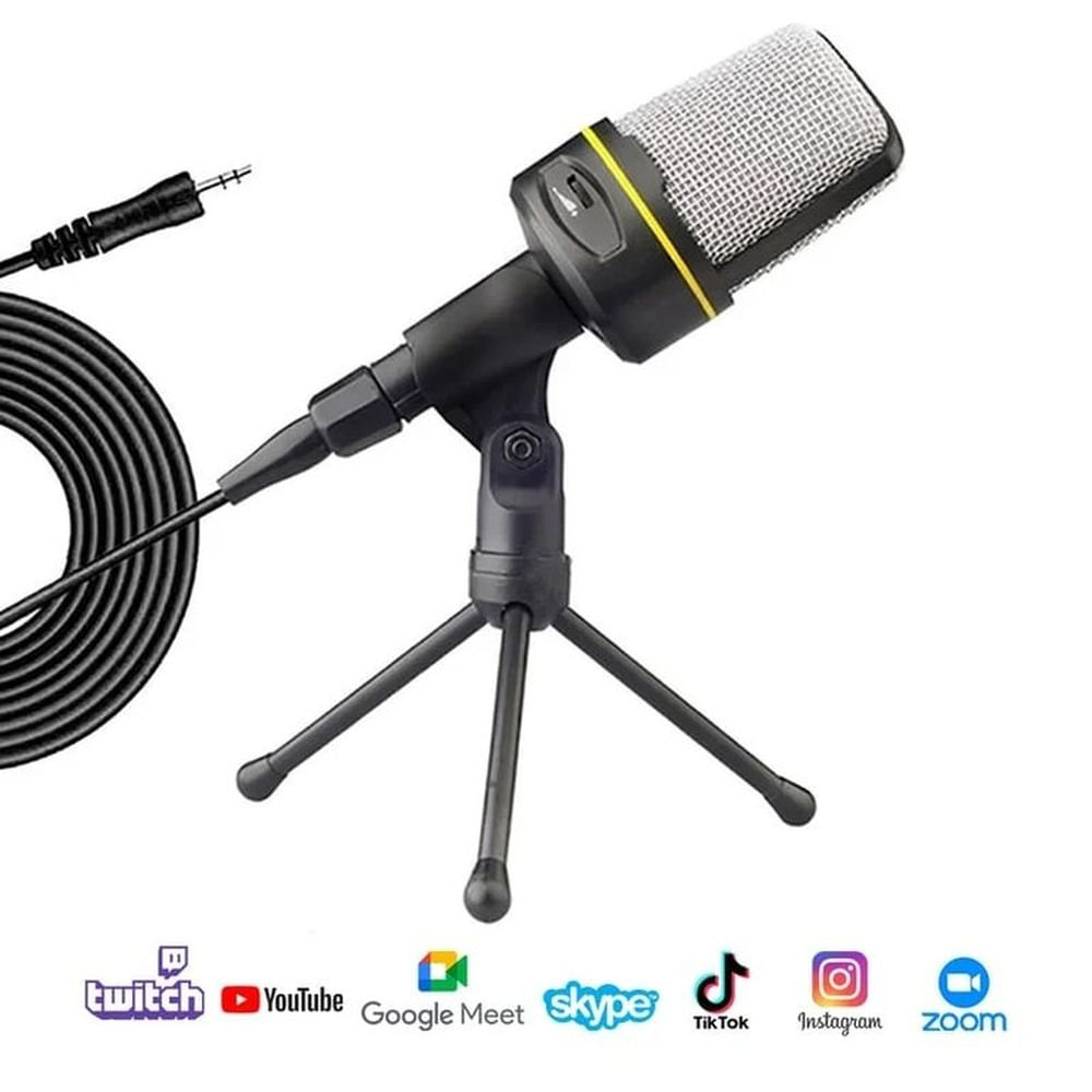 Micrófono Condensador para Live En Vivo Podcast TikTok Kick SF-920 Multicolor