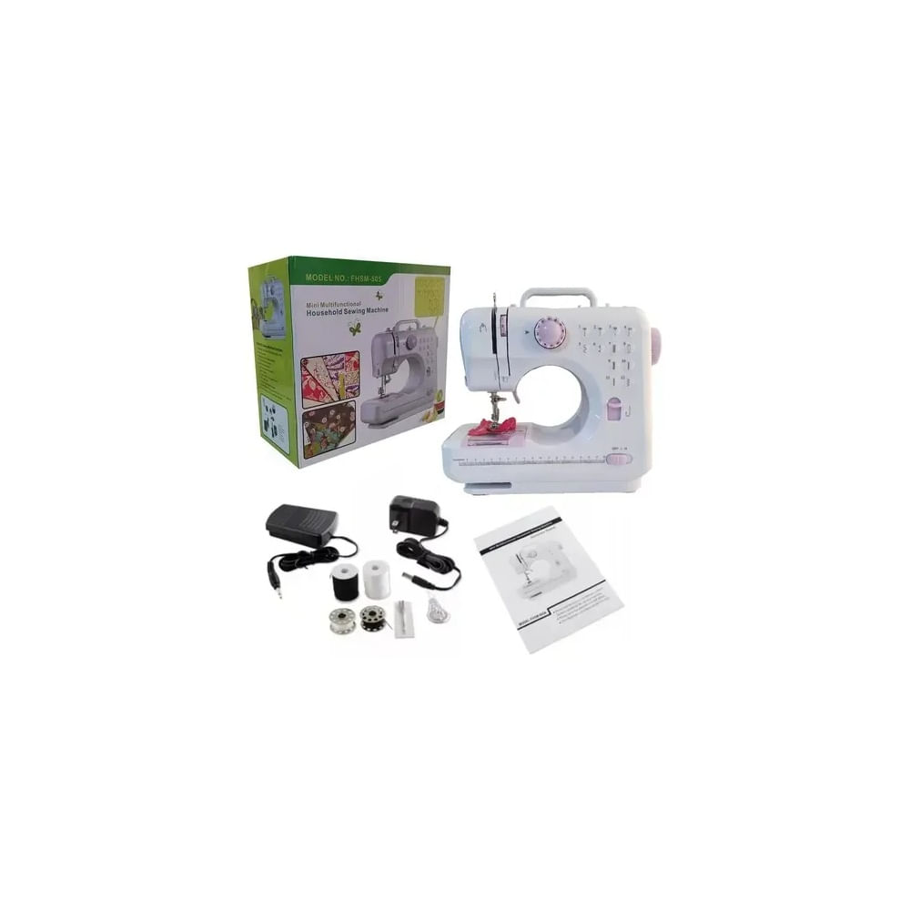 Mini Máquina de Coser Portátil - 12 Puntadas, Overlock y Luz LED