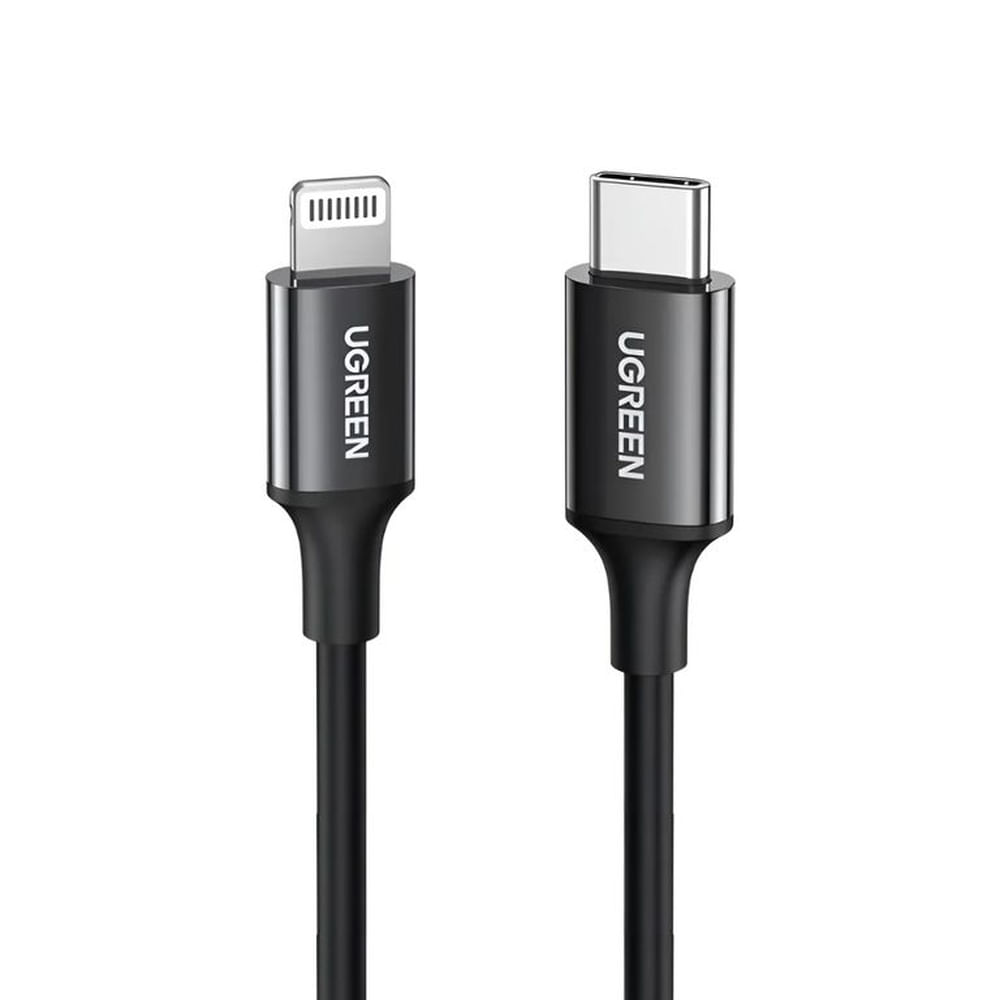 Cable lightning de iphone Ugreen 1m 60w Negro Negro