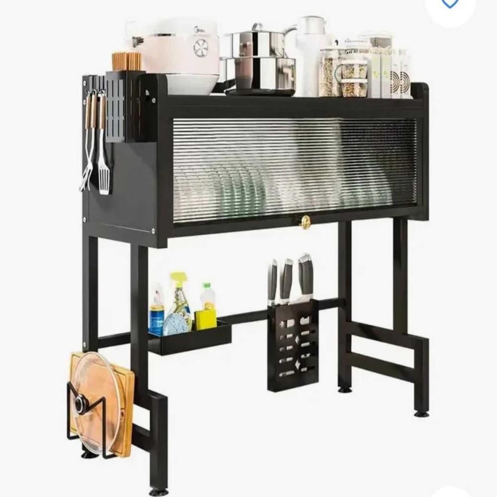 Yamelide Escurridor De Trastes Sobre Fregadero Platos Con Puerta 85cm Color Negro