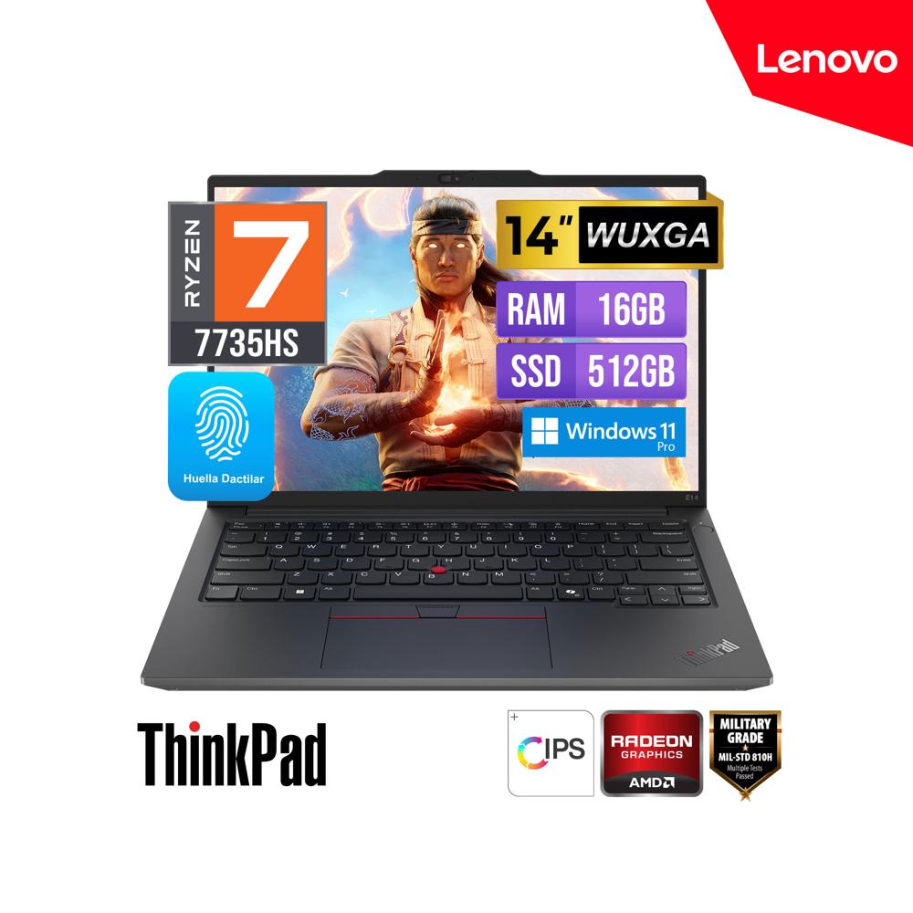 Laptop Lenovo ThinkPad E14 Gen 6 AMD Ryzen 7 7735HS 16GB 512GB SSD Windows 11 Pro EMPRESARIAL