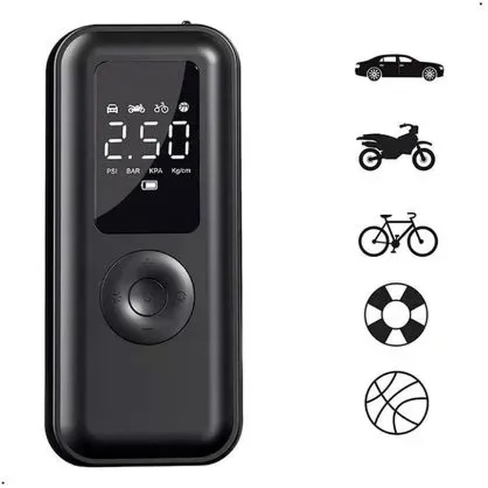 Compresor De Aire Eléctrico Portátil Inalámbrico Para Balones Y Auto
