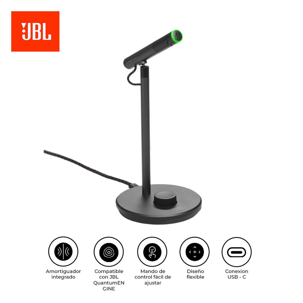 Micrófono JBL Quantum Stream Talk USB-C Condensador 3.5mm