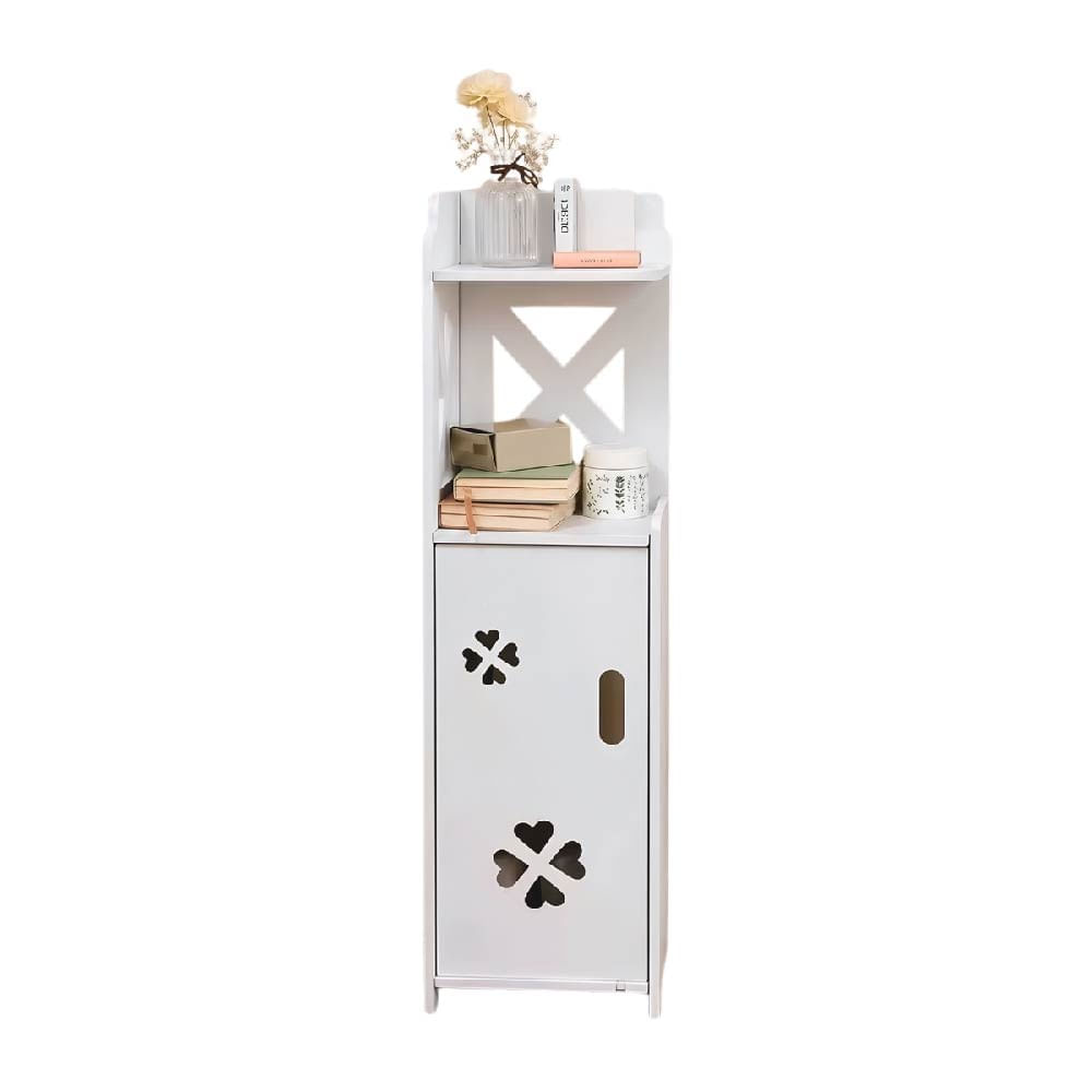 ORGANIZADOR DE TRUPÁN BLANCO 70 CM CON PUERTA DECORATIVA