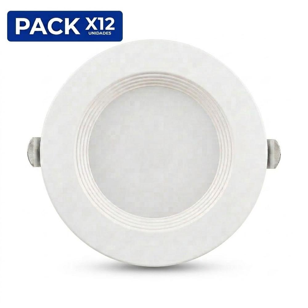 Pack x12 Spot Para Empotrar Caja Octogonal 9W  Color Blanco Luz Blanca