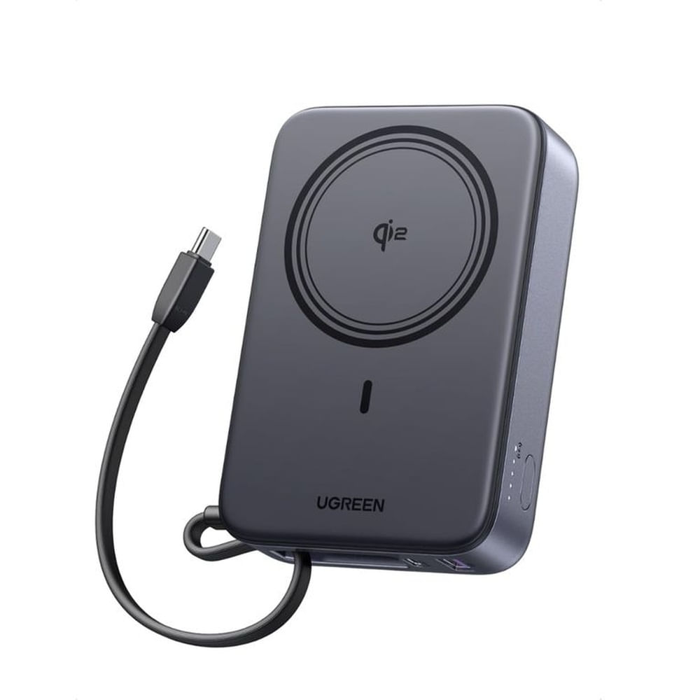 Ugreen Power Bank inalámbrico 20000mah 30w Qi2 15w con cable tipo c integrado