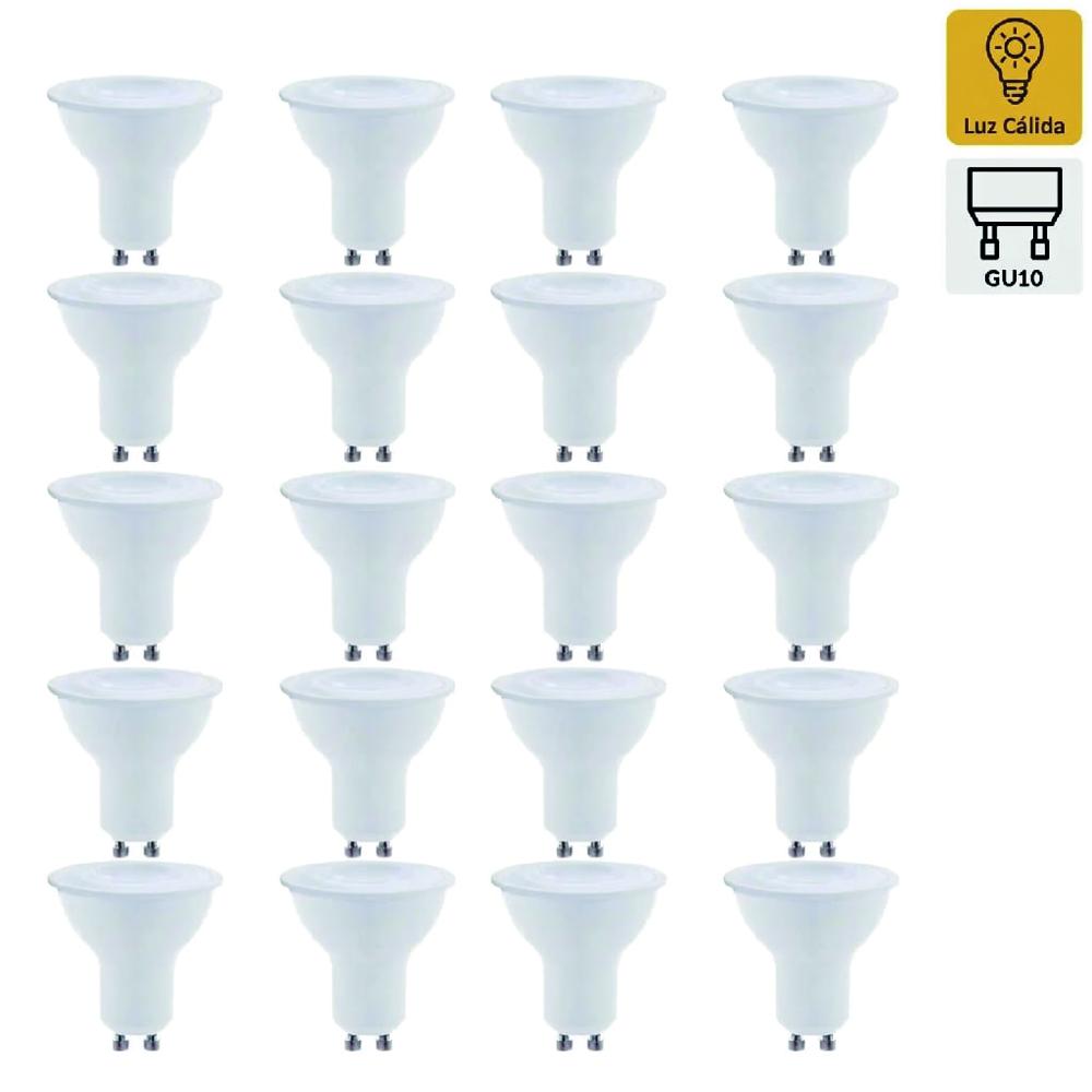 Pack x20 Foco Dicroico LED COB 10W GU10 Luz Cálida  EXTRALED