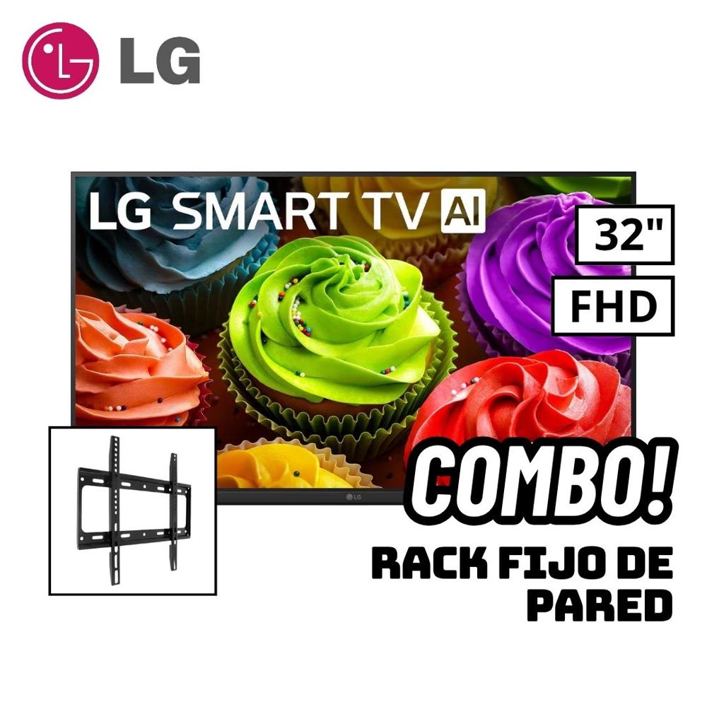 TELEVISOR LG 32 SMART TV WEBOS HUB FHD LED 2026 - 32LB650BPSA + RACK FIJO PARED