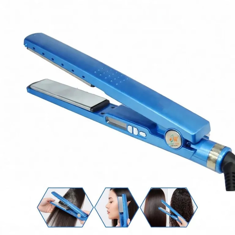 Plancha Alisadora Nano Titanium Profesional - Alisado Espejo 450°F para Todo Tipo de Cabello
