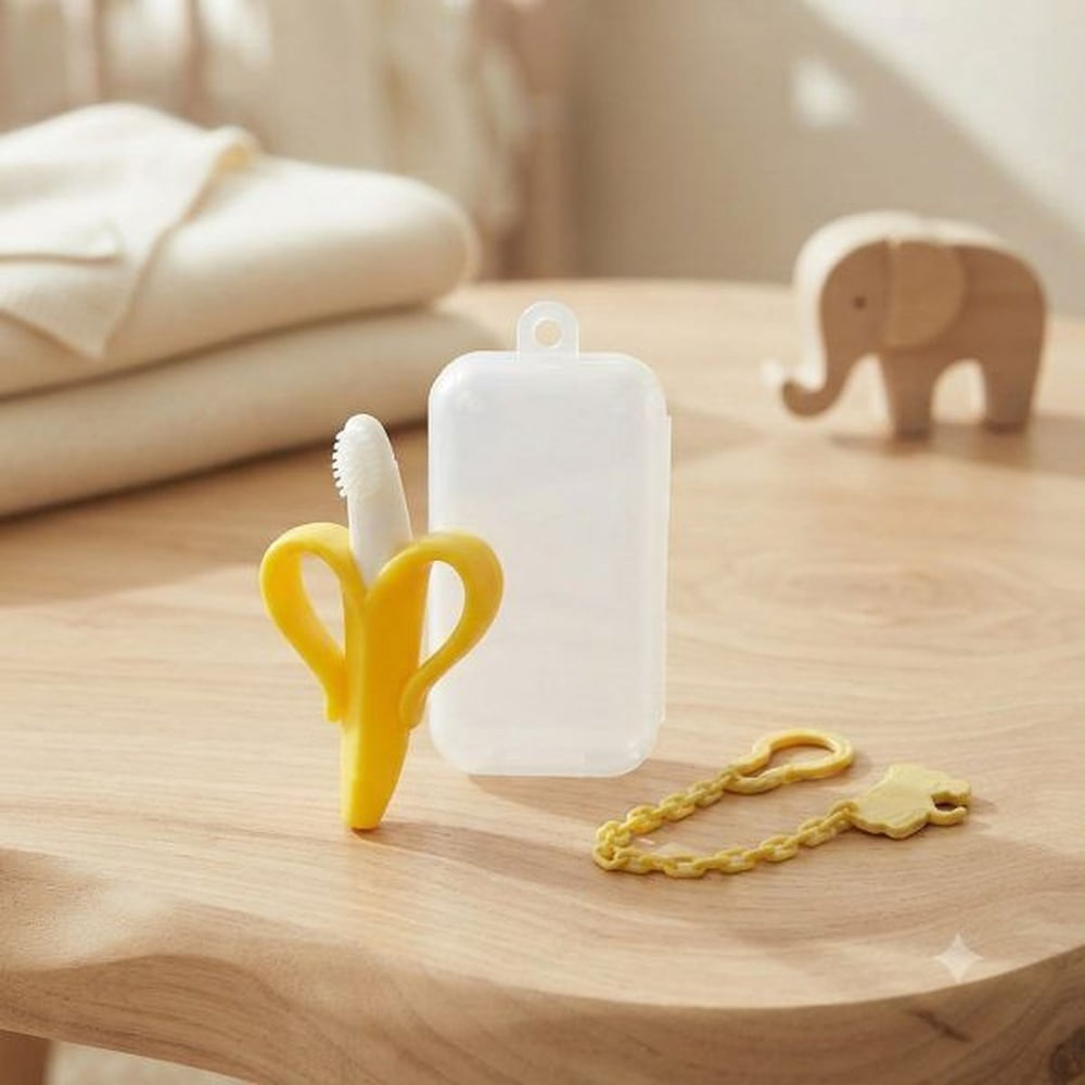 MORDEDOR BANANA EN ESTUCHE - CADENA AMARILLA Amarillo