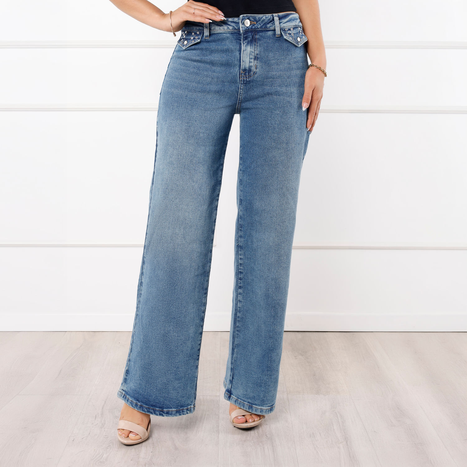 Jean Mujer K15899 Galina Kansas Wide Leg Celeste Cielo 30