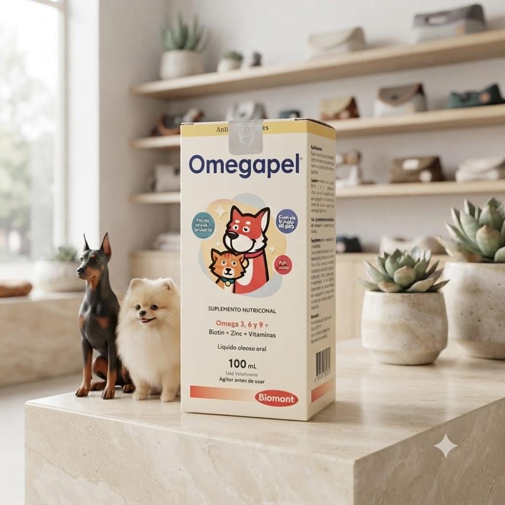 Suplemento Nutricional Biomont Omegapel Líquido Oleoso Oral 100 ml