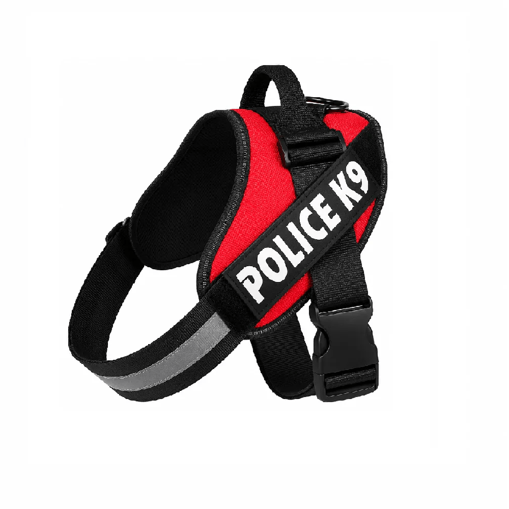 Pechera Antitirones Police K9 Para Perros Color Rojo Talla M