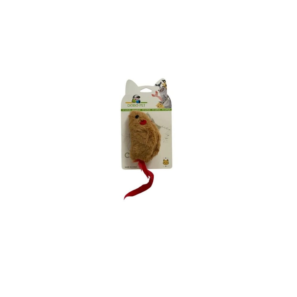 Juguete Raton Con Sonido Para Gatos - Color Camello