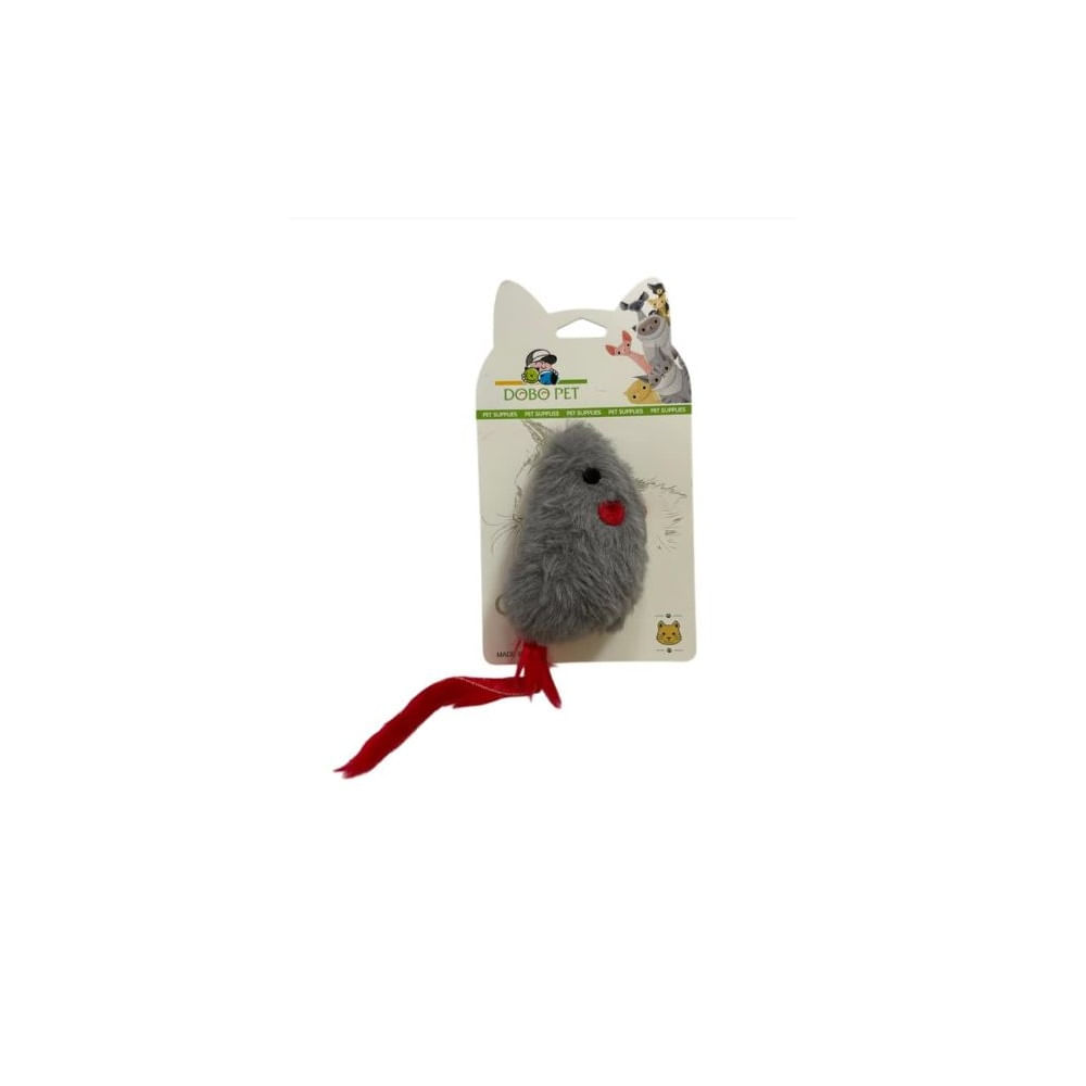 Juguete Raton Con Sonido Para Gatos - Color Gris