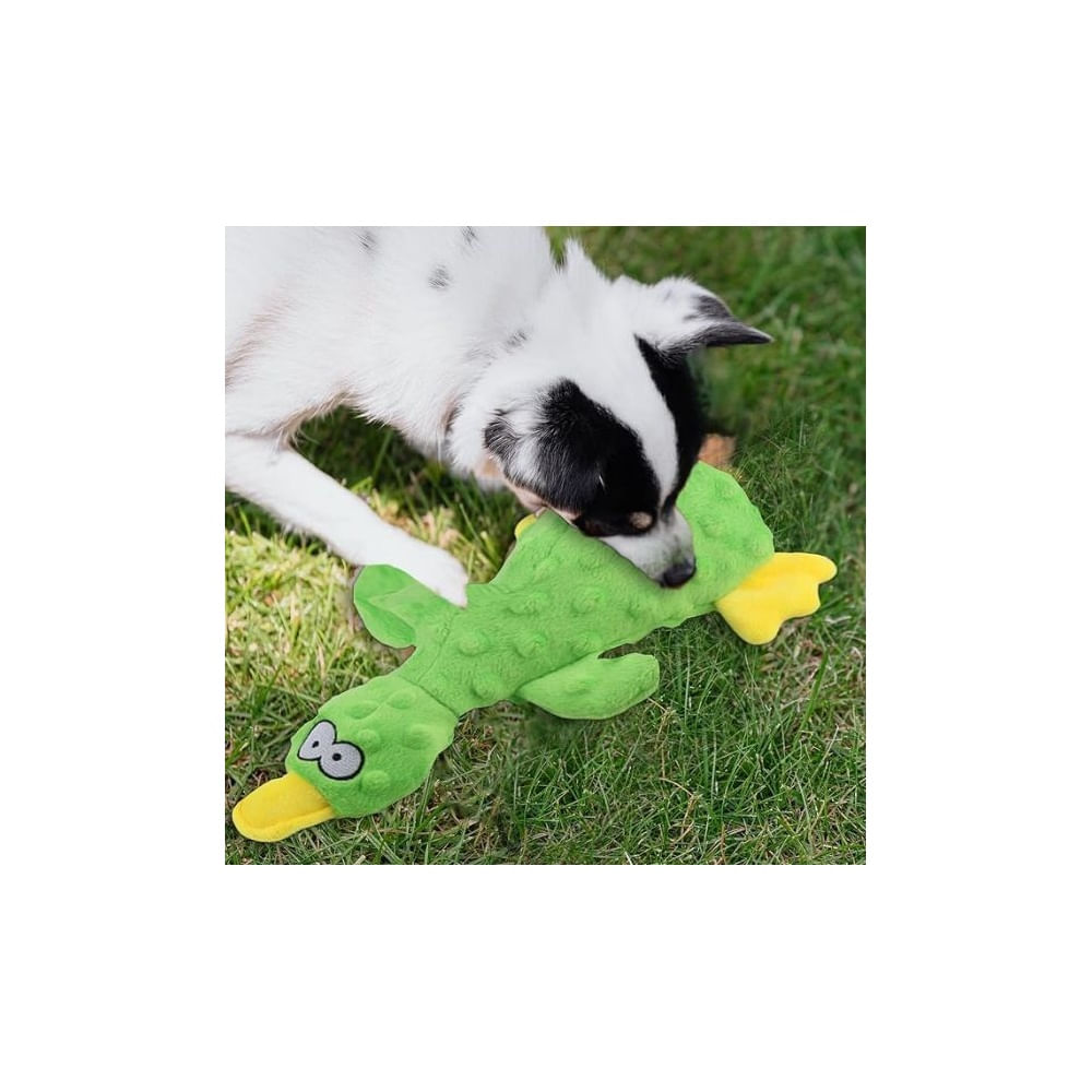 Peluche Para Mascotas Con Sonido - Patito De Felpa - Verde