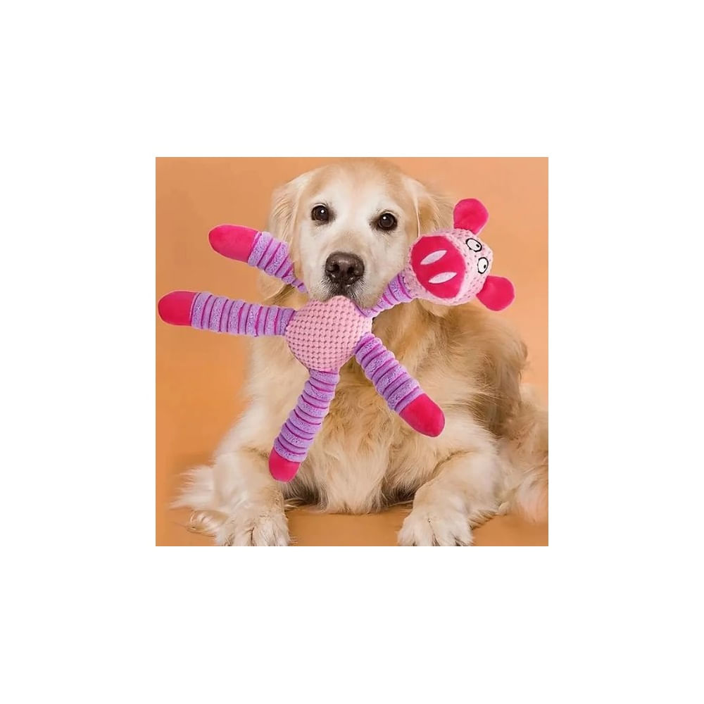 Peluche de Felpa con Sonido Color Rosado para Mascotas