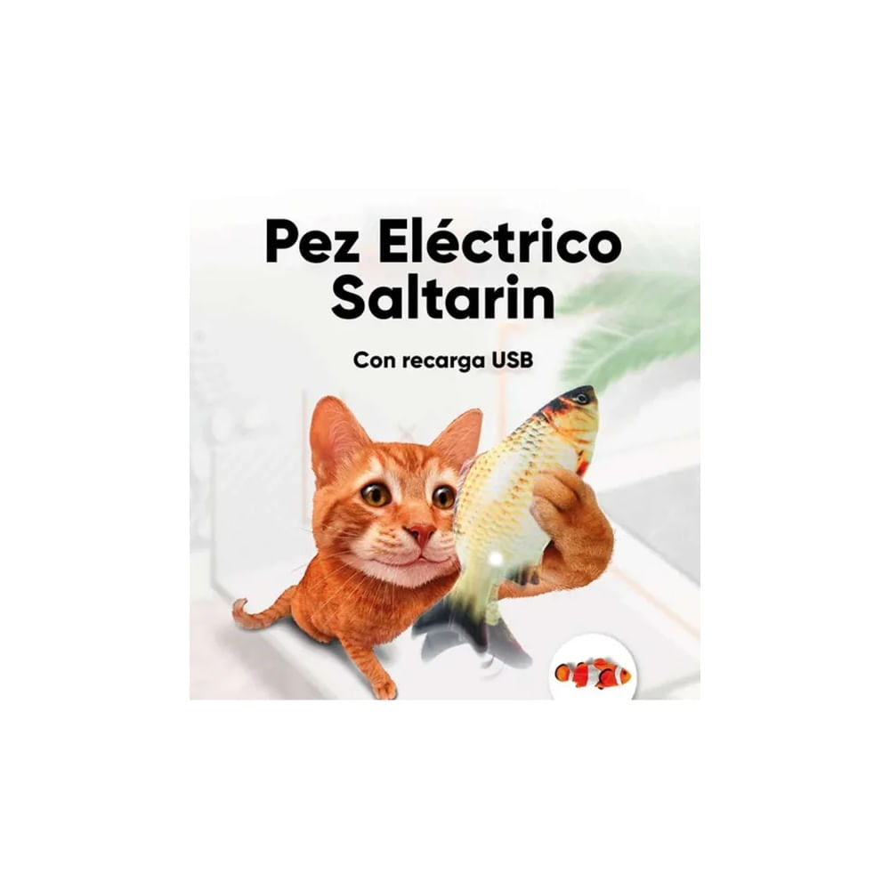 Jjuguete Pez Saltarin Recargable Para Gatos