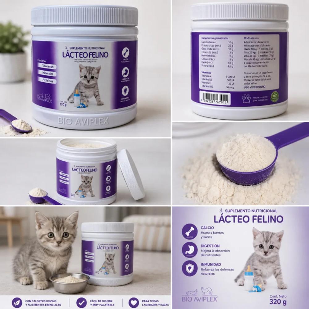 Lácteo Felino Caniplex con Maca Negra y Tarwi - 320 g