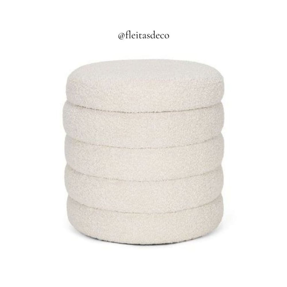 PUFF ESPIRAL DE 1 CUERPO Blanco