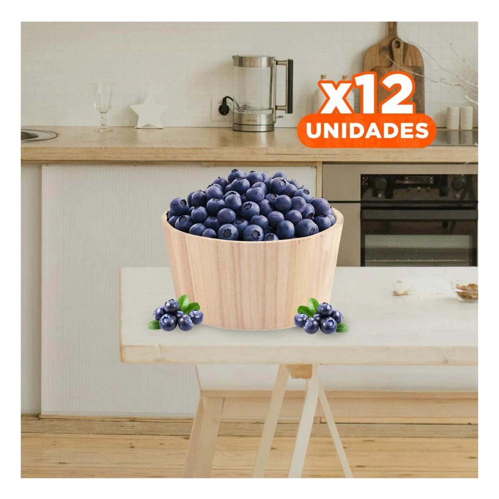 Pack12 Soporte de Madera Circular 24x11cm para Exhibir Productos de Panaderia YPapel Regalo