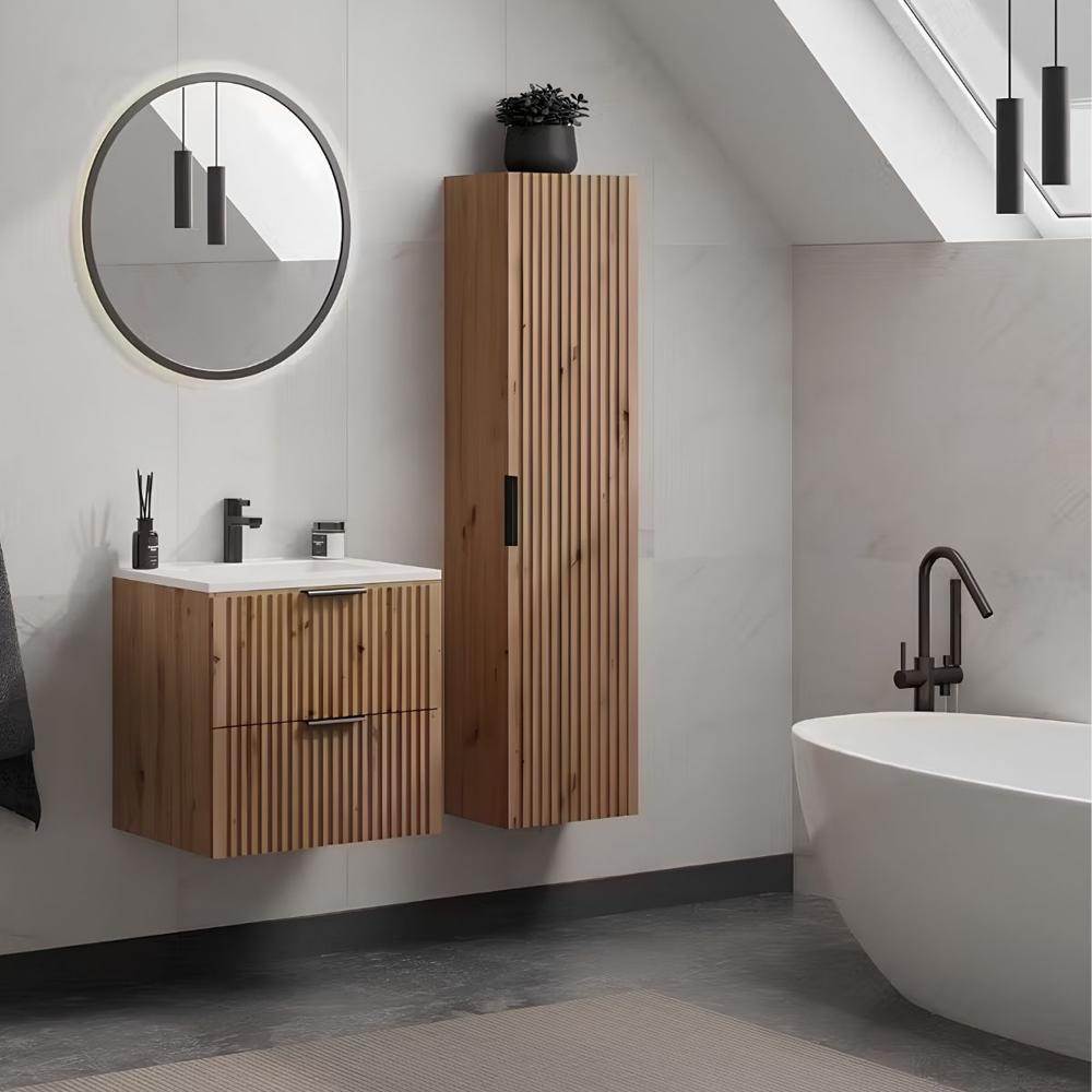 Mueble de Baño Dallas Marrón 35x140x25 | Masiva Home