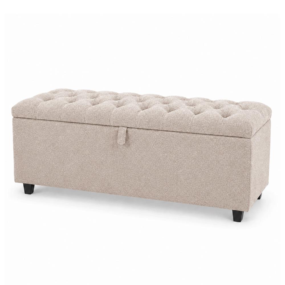 Banqueta Baúl Capitoneada Ada LeMueble 1.25 m Trigo