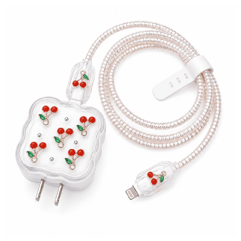 CASE PROTECTOR DE CEREZAS PARA CARGADOR IPHONE