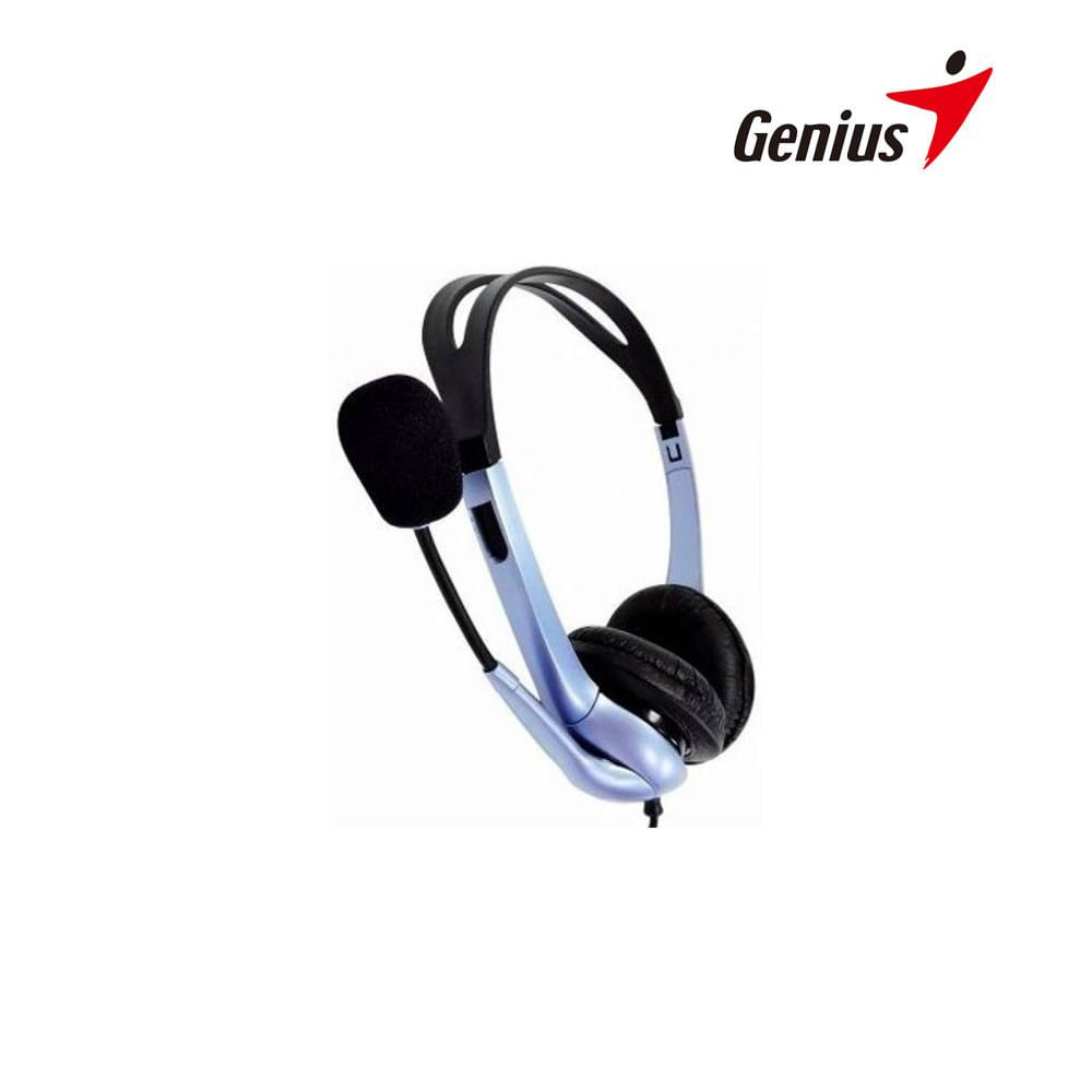Audífono con Micrófono Genius HS-04S-BL Single 3.5 mm Cancelación Ruido Azul