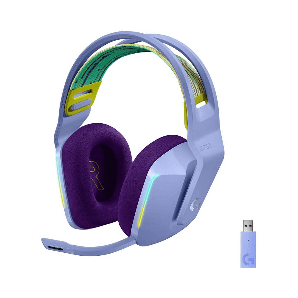 AURICULAR INALAMBRICO ULTRALIGERO LOGITECH G733 LIGHTSPEED LILA -- 981-000889