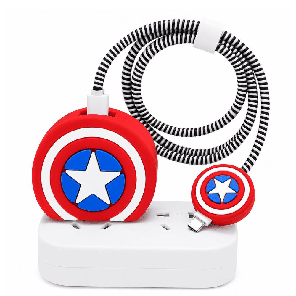 CASE PROTECTOR CAPITAN AMERICA PARA CARGADOR IPHONE
