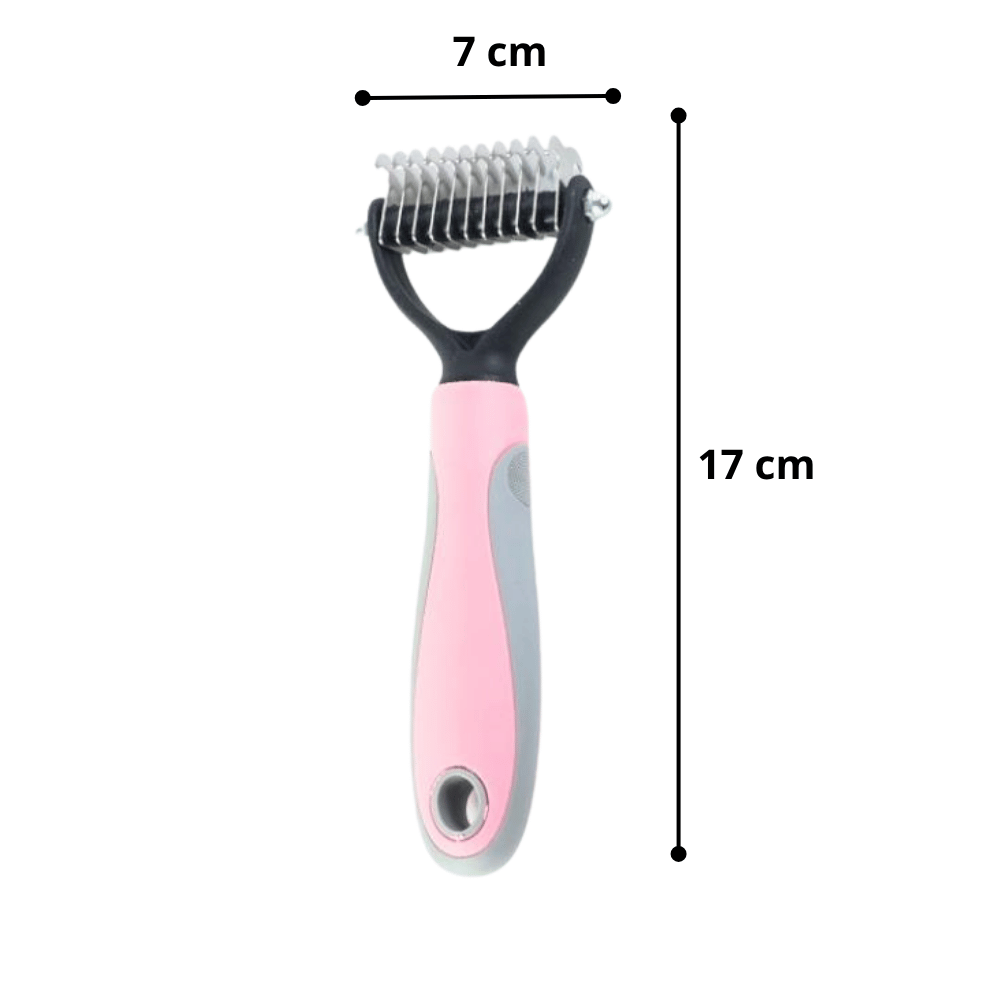 Cepillo Deslanador Para Perros y Gatos - Pequeño - Rosado