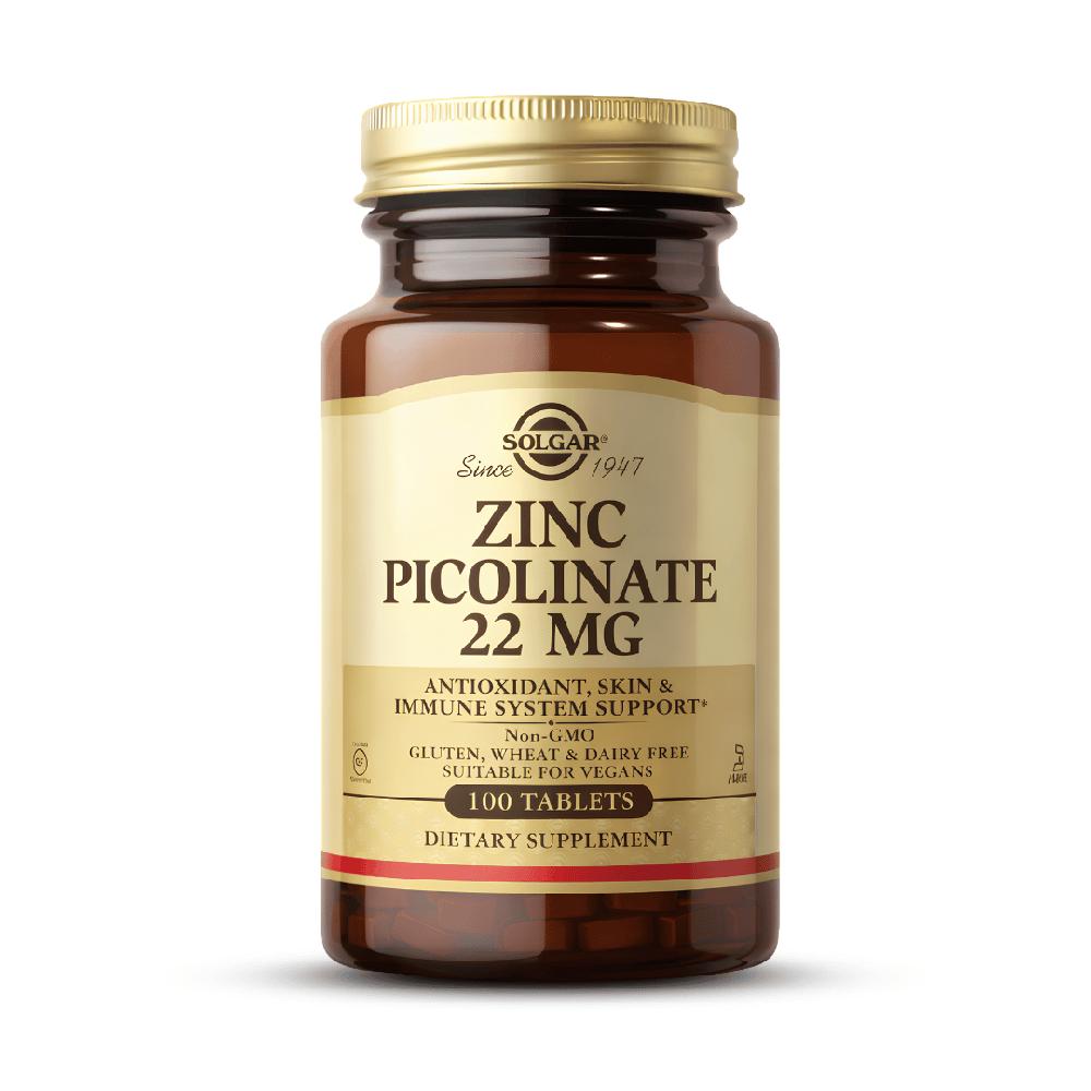 Picolinato de Zinc Solgar 22mg - 100 Tabletas