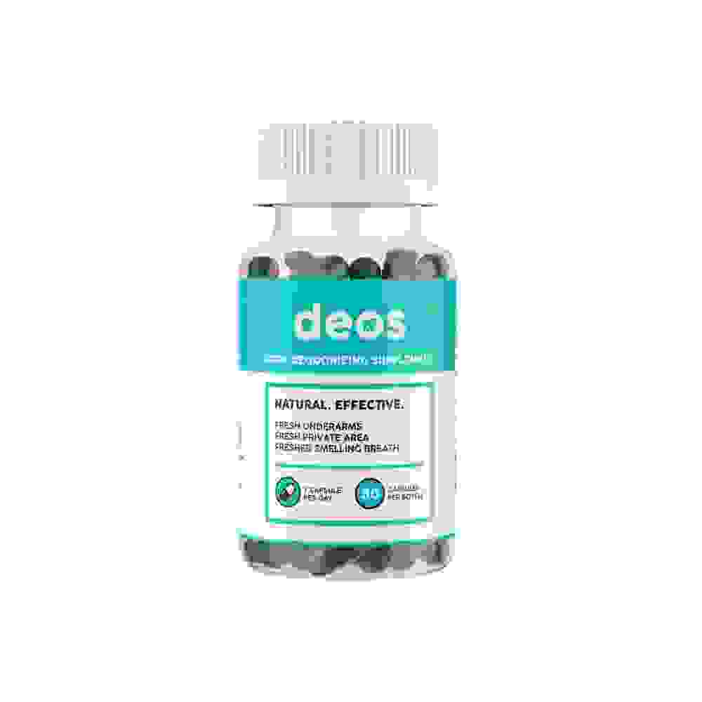 DEOS Desodorante Interno en Cápsulas  Suplemento para el Control del Olor Corporal