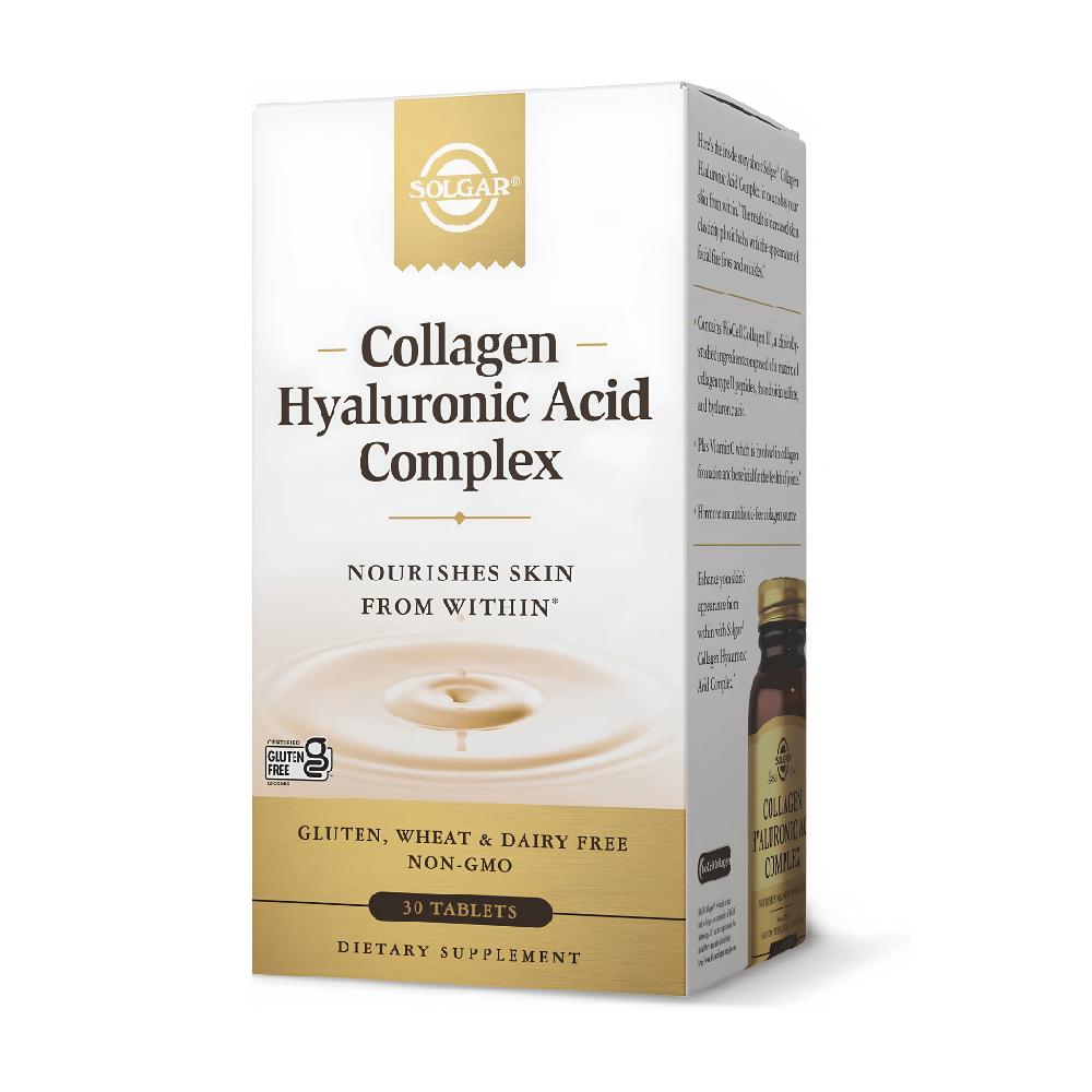 Colágeno con Ácido Hialurónico Solgar - 30 Tabletas